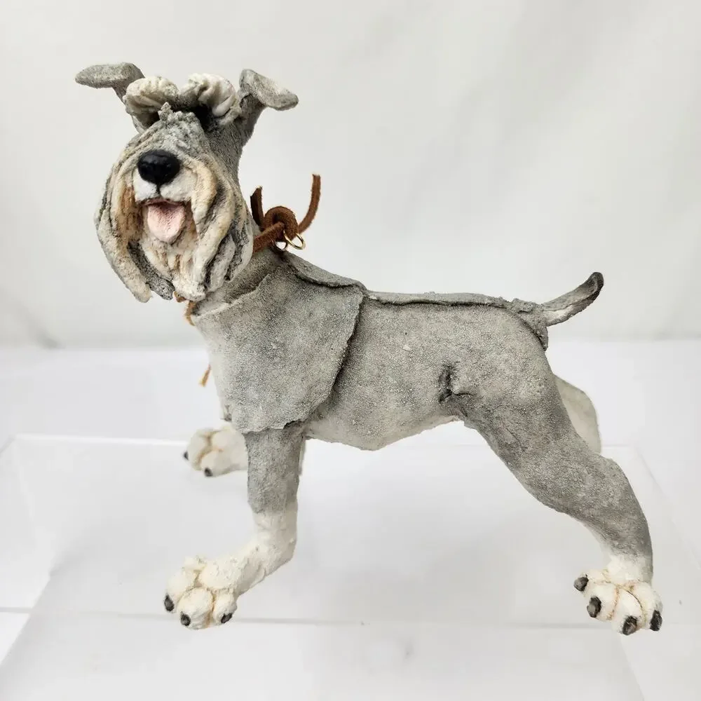 Country Artists 2002 A Breed Apart Grey Standing Whimsical Schnauzer 6.75”